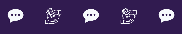 Refund icon and talk icon