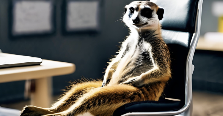 Meerkat on chair